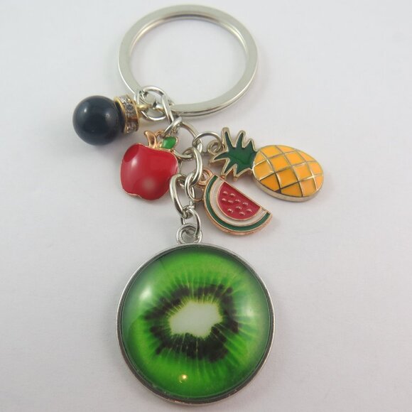 Kiwi Fruit Keychain Tropical Fruit Keychain Fun Fruit Keychain Fruit Explosion - Picture 1 of 4